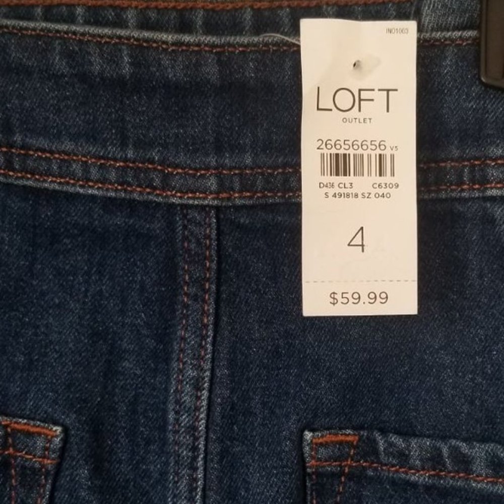 LOFT Nautical Inspired Button Front Denim Skirt - Picture 11 of 11